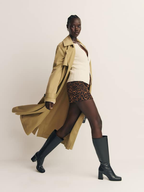 Frederique Knee High Boot - Black Leather