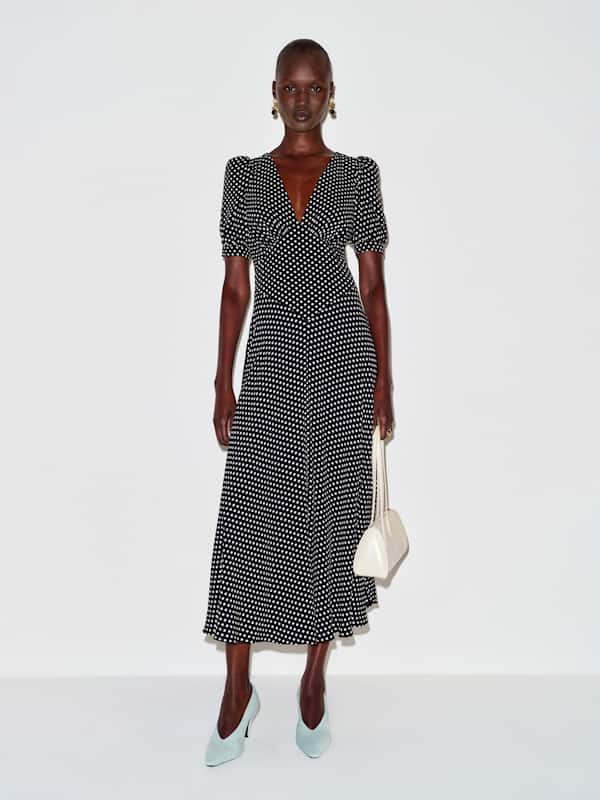 Naira Dress - Caviar Dot