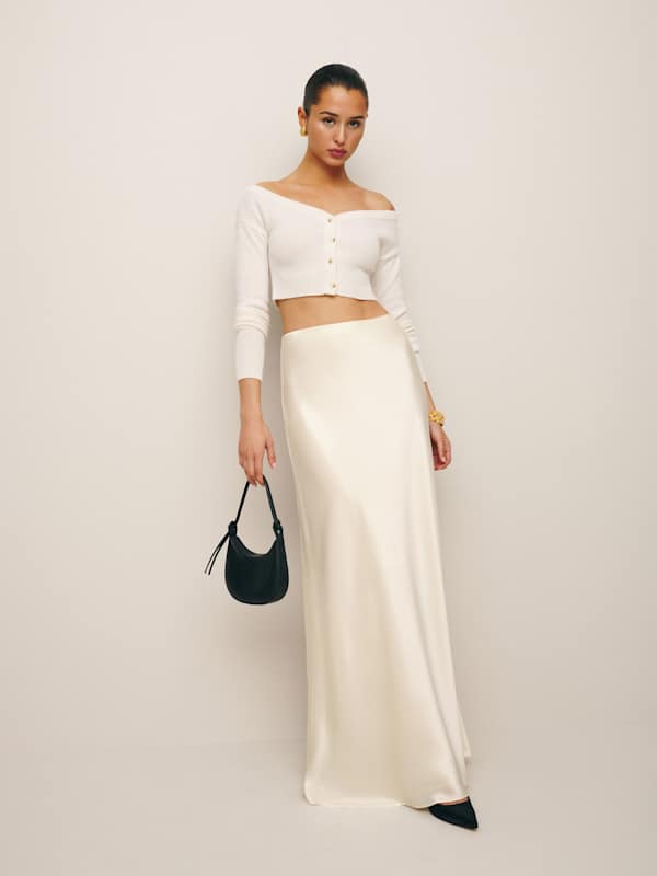Jupe en satin Bella - Fior Di Latte