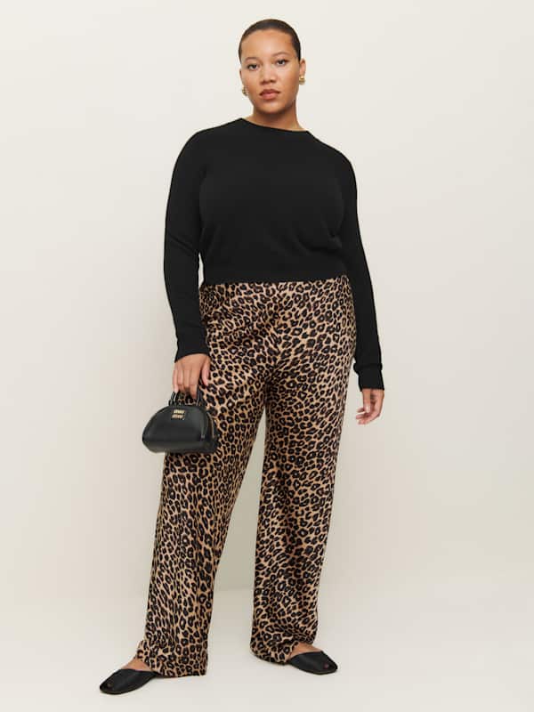 Gale Satin Mid Rise Bias Pant Es - Leo