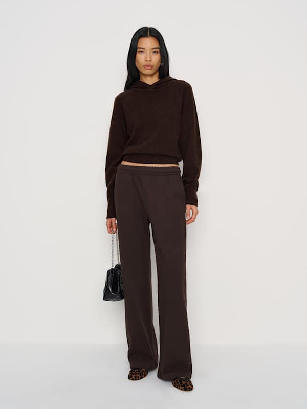 Kira Wide Leg Sweatpant - Mole