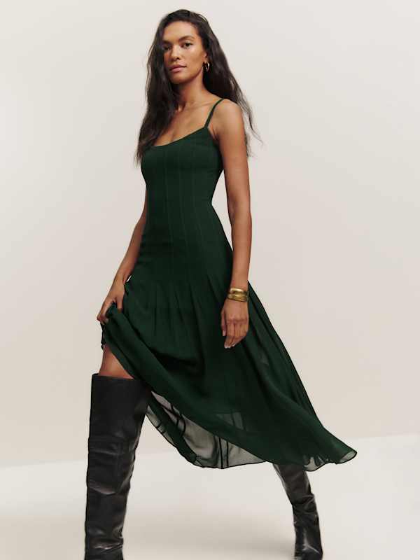 Robe Katalina - Vert forêt