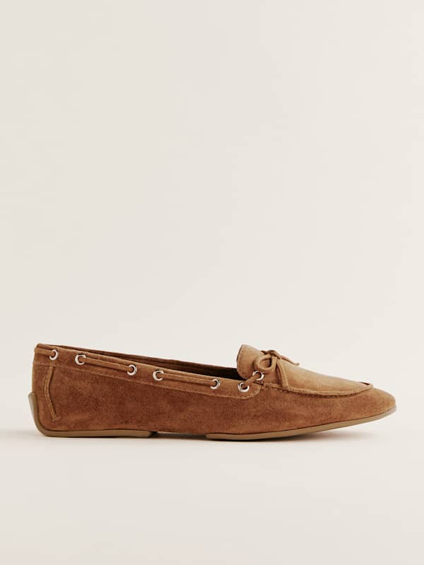 Chaussures bateau Kyla - Daim rhum