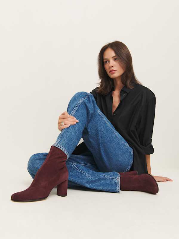 Presley Ankle Boot - Ruby Stretch Suede