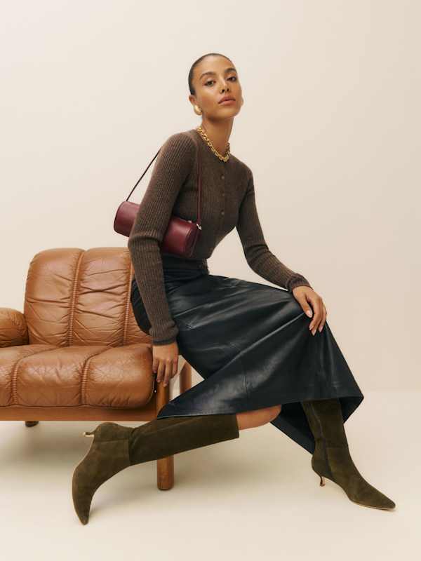 Olya Knee Boot - Truffle Suede