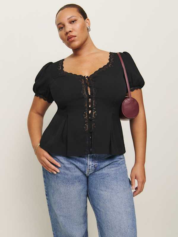 Top Minette grandes tailles - Noir