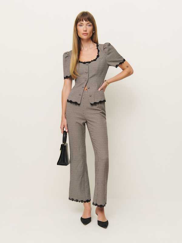 Francesca Two Piece - Brown Check