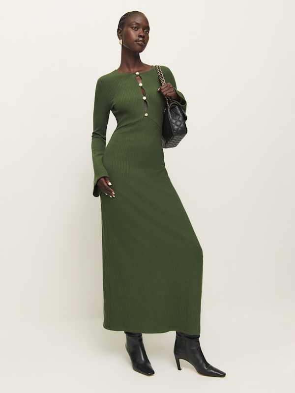 Hayden Knit Dress - Fern