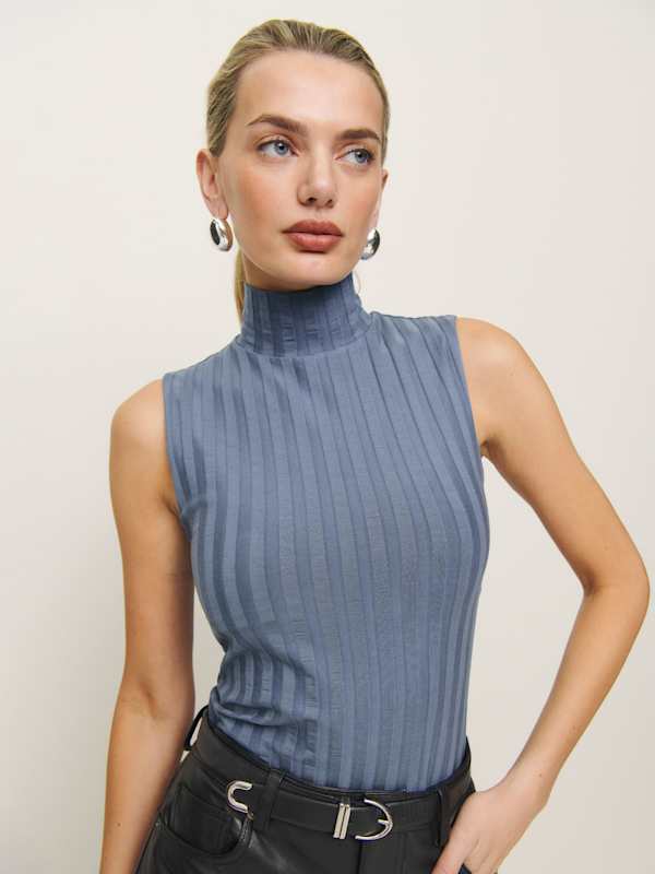 Maison Knit Top - Cornflower