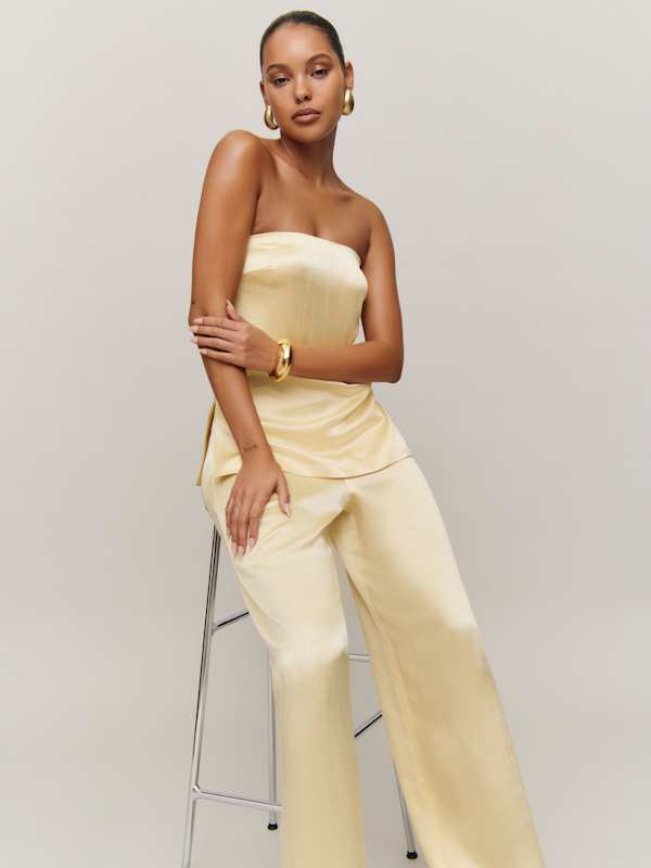 Alleia Satin Two Piece - Blonde Crinkle