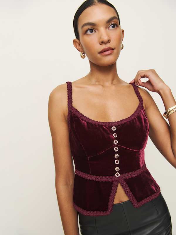 Minna Velvet Top - Chianti