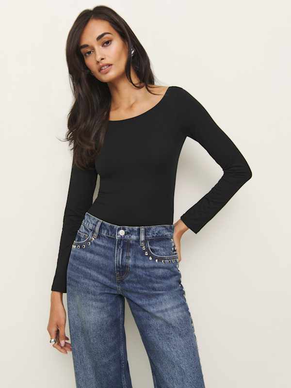 Serene Knit Bodysuit - Black