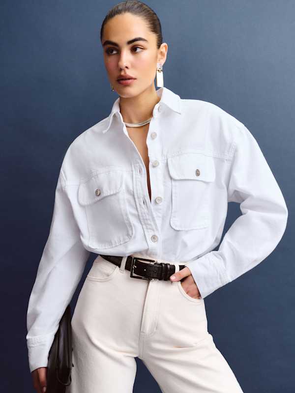 Chemise en denim Carlos - Blanc éclatant
