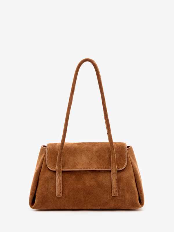 Petit sac à main à anse supérieure Caterina - Daim Couro