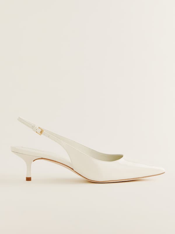 Chaussures à talons et brides arrière Wrenley - Blanc verni