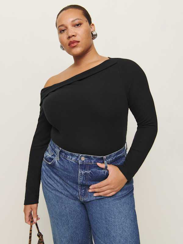 Top en maille Elio grandes tailles - Noir