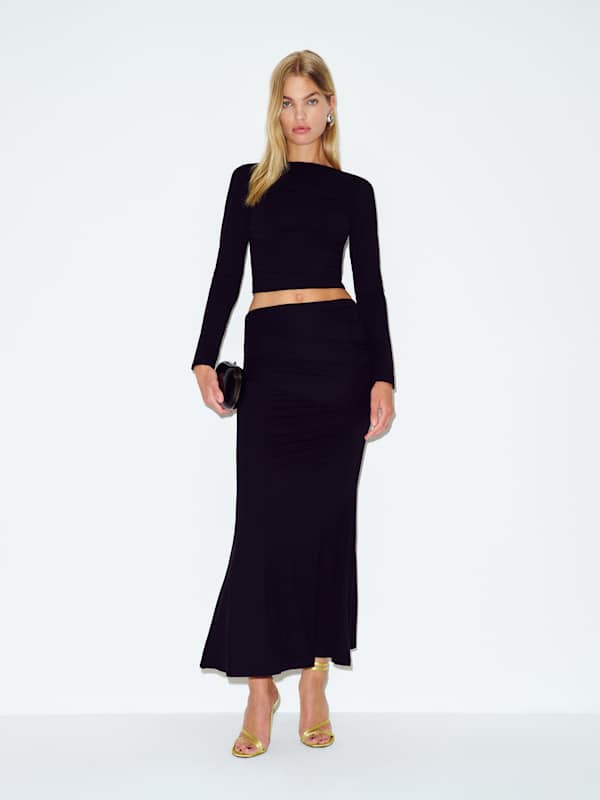 Emi Knit Two Piece - Black