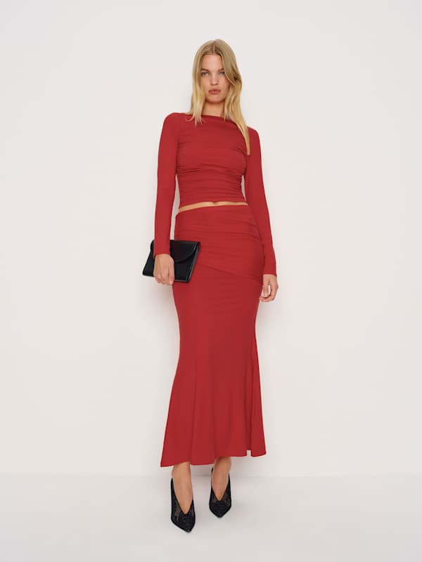 Ensemble en maille Emi - Rouge à lèvres
