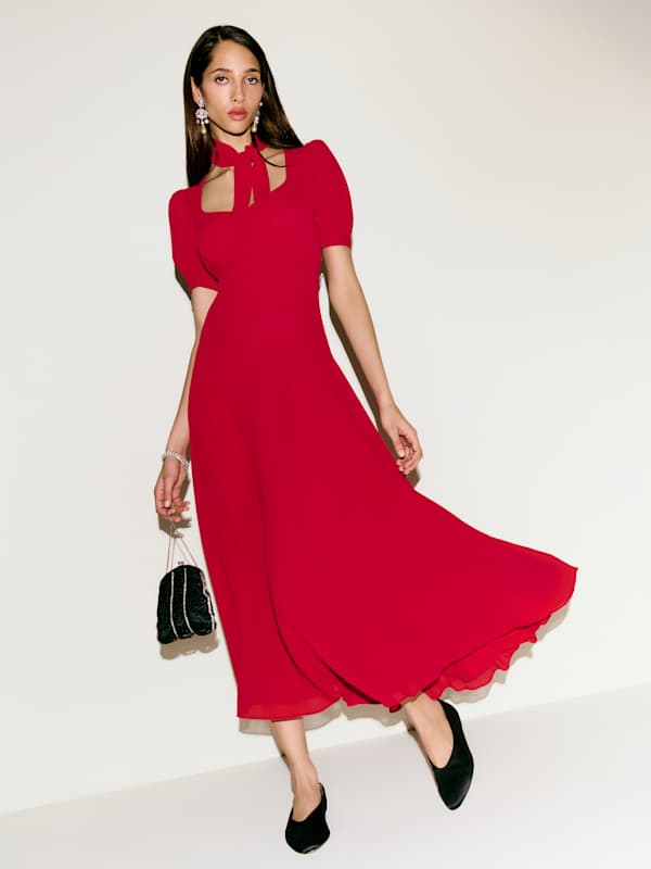 Chrissie Dress - Lipstick