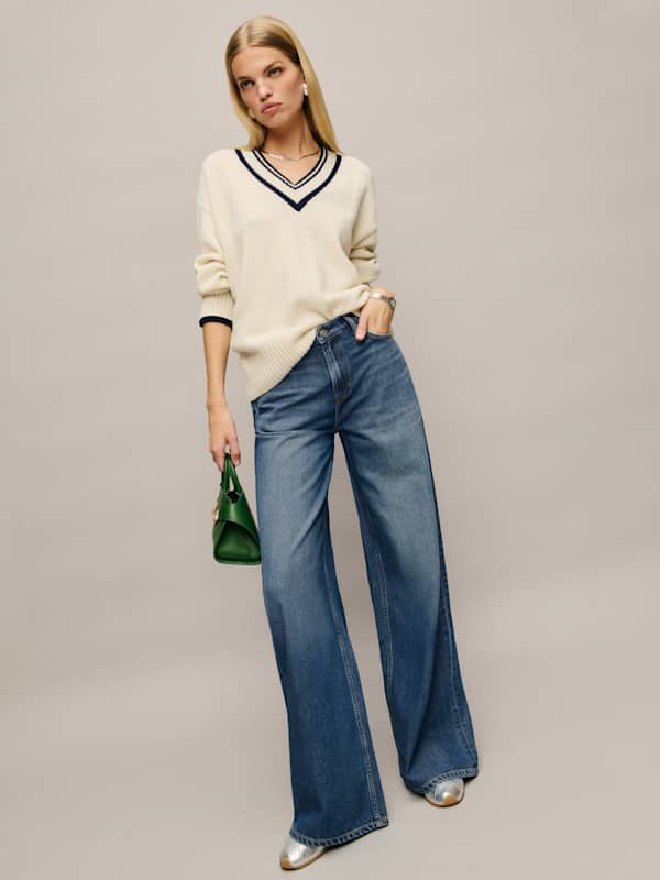 Rui Lived-in Wide Leg Baggy Jeans - Peck