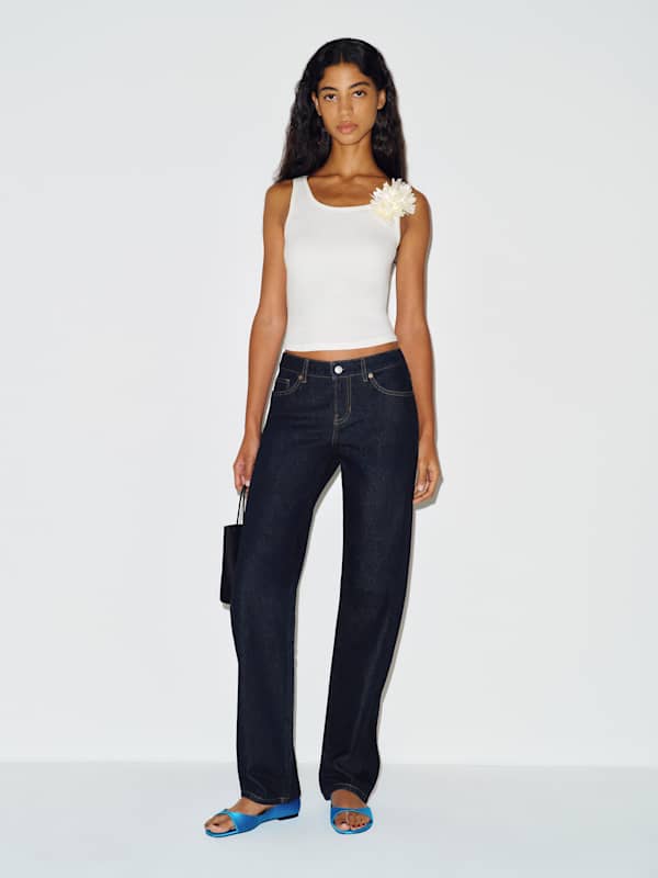 Charlee Low Rise Straight Leg Jeans - Ondine