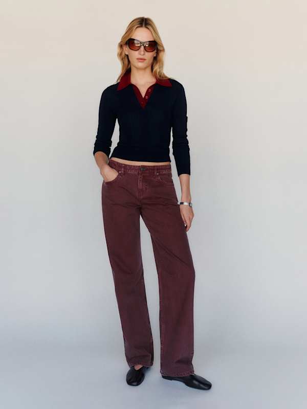 Charlee Low Rise Straight Leg Jeans - Urchin