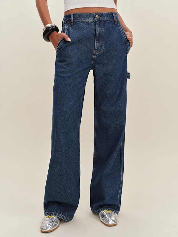 Jean baggy utilitaire à taille mi-haute Diego - Cleary