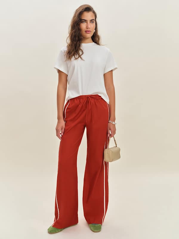 Julien Poplin Pant - Sundried Tomato