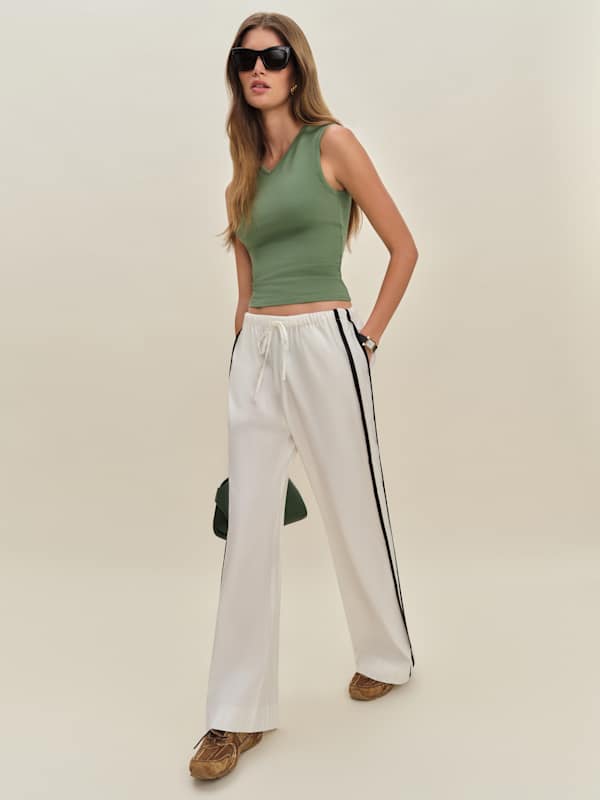 Pantalon en popeline Julien - Blanc
