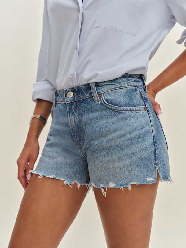 Short ample en denim à taille basse Sutton, 6 cm - Colorado