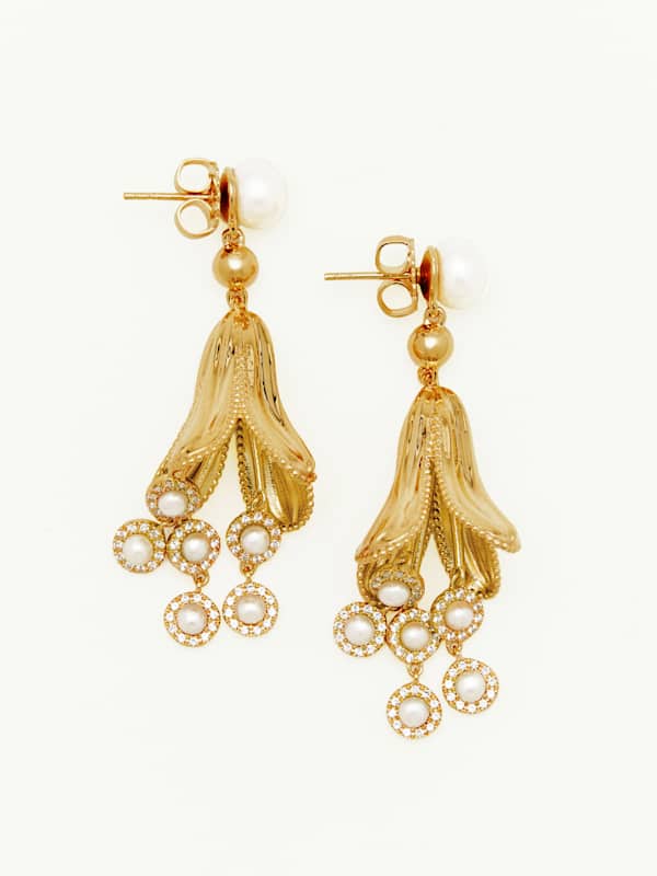 Large Hemingway Earrings - Gold