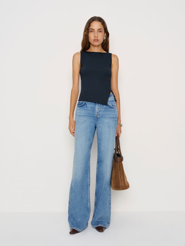 Top en maille Hudson - Bleu nuit
