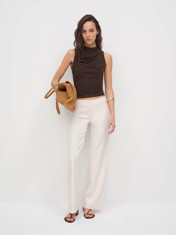 Marlo Knit Top - Pin Dot