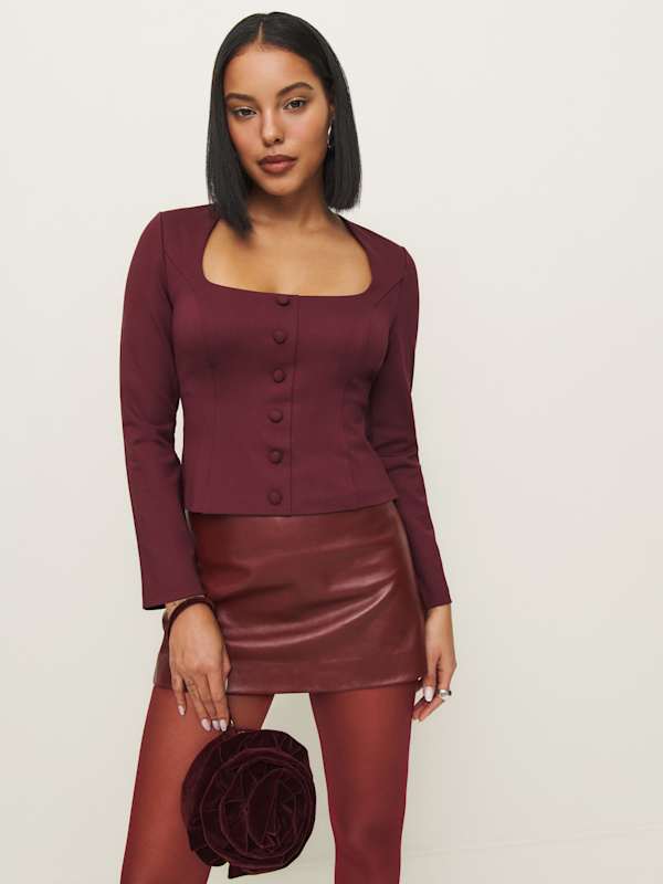 Vivienne Knit Top - Rouge