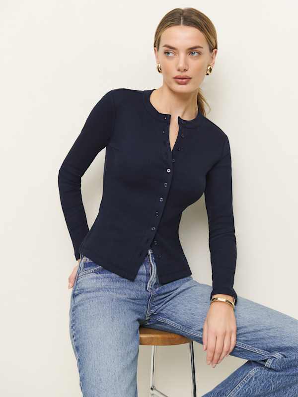 Hugh Knit Top - Midnight
