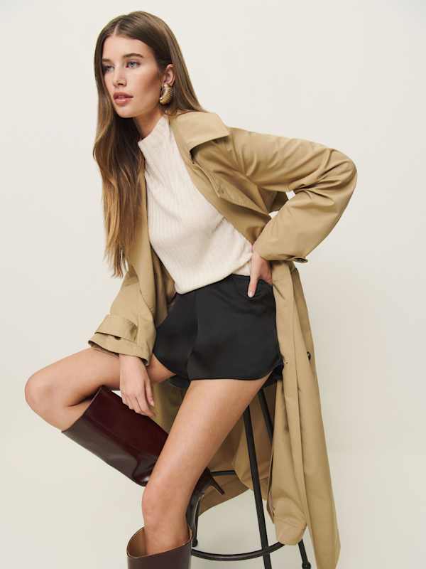Short en satin Tiffie - Noir