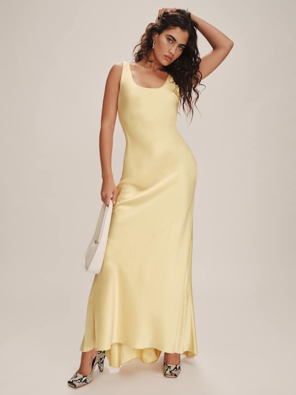 Sapphira Satin Dress - Blonde