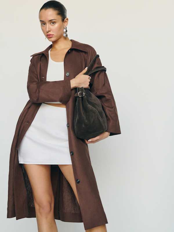 Beck Linen Trench - Cafe