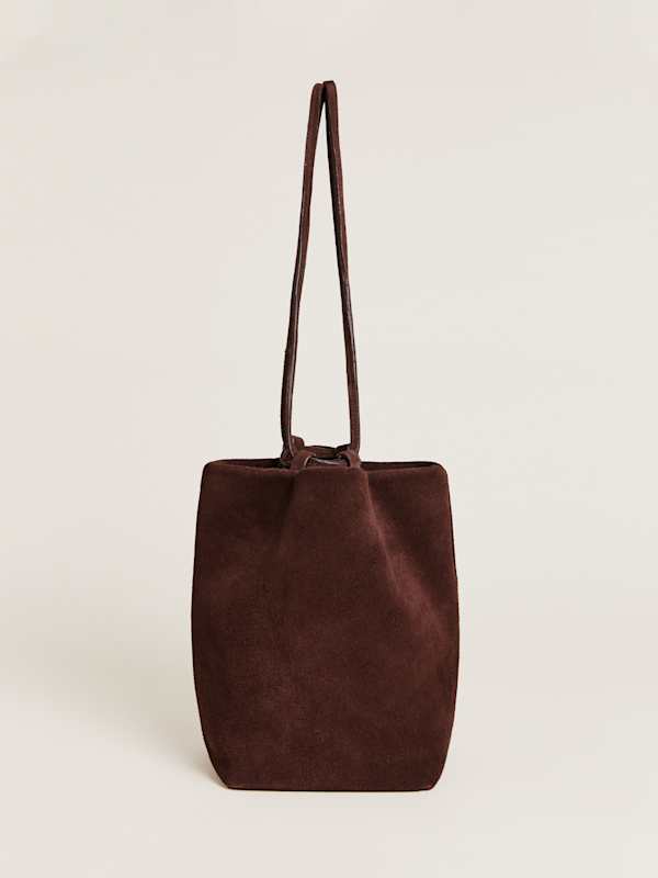 Dimitra Pouch Bag - Chocolate Suede