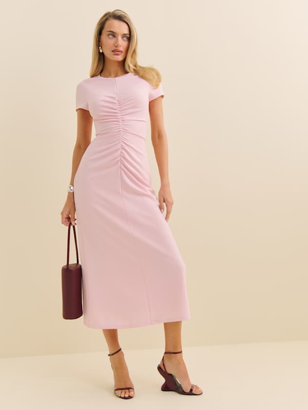 Robe en maille Mila - Rose layette