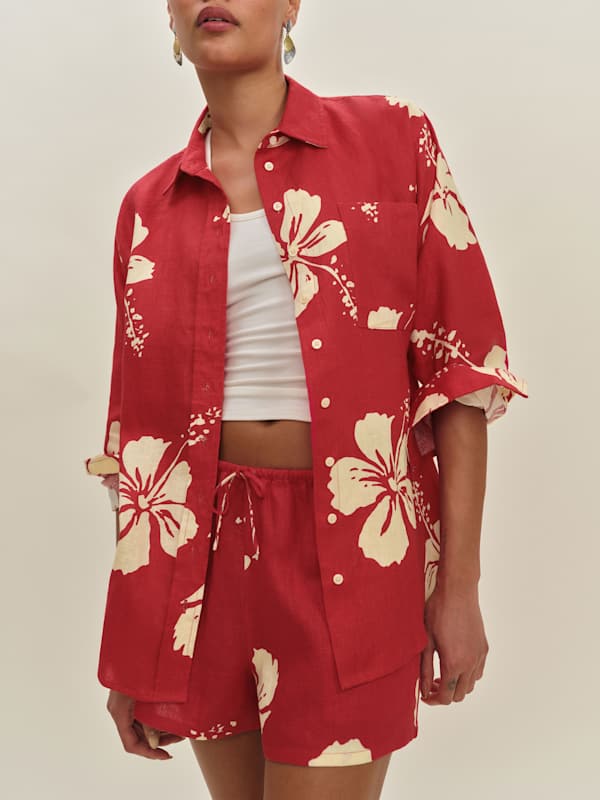 Chemise oversize en lin Eli - Paradis perdu