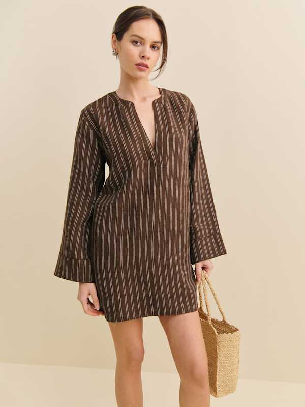 Elmira Linen Dress - Boardwalk Stripe