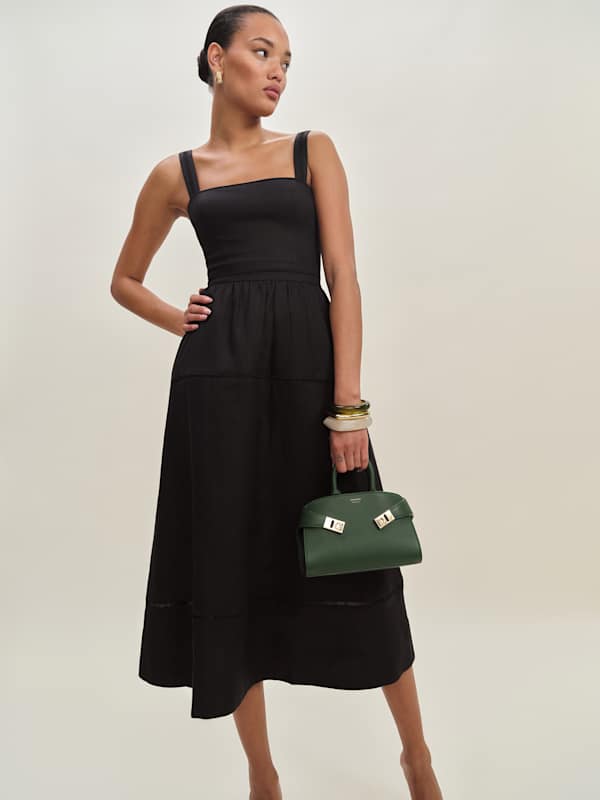 Robe en lin Everett - Noir
