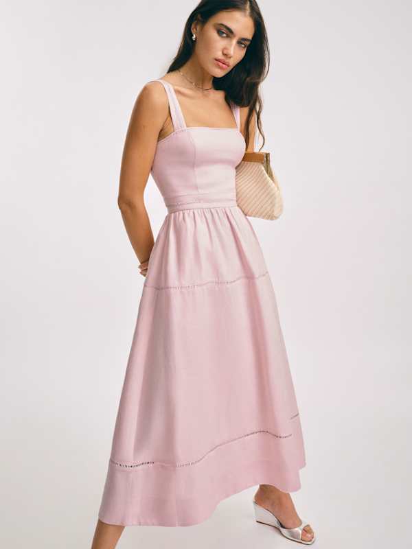 Robe en lin Everett - Fleur de cerisier