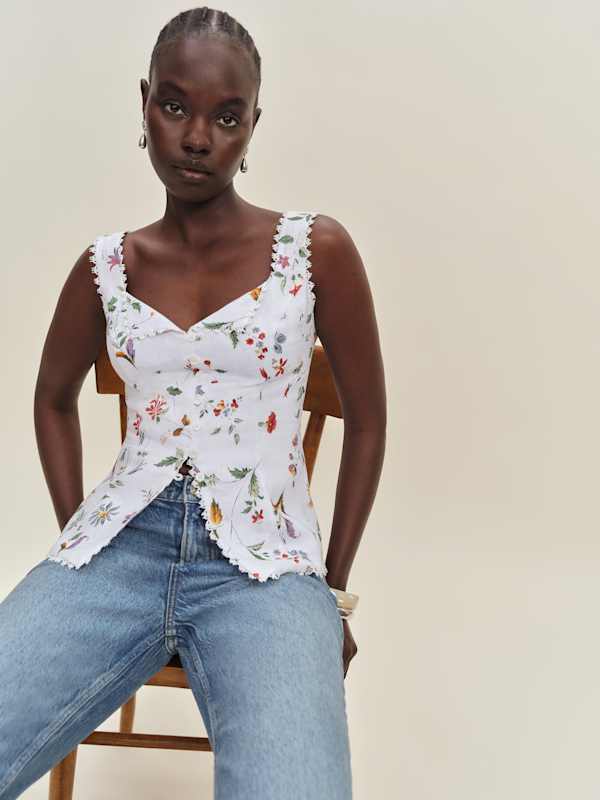 Viola Linen Top - Corsini