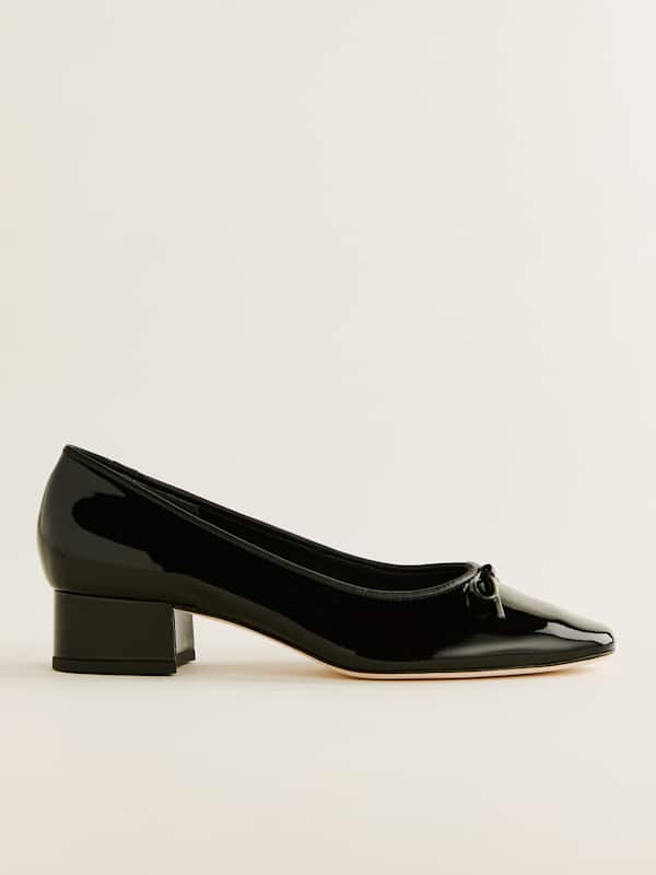 Ballerines Terry - Noir verni