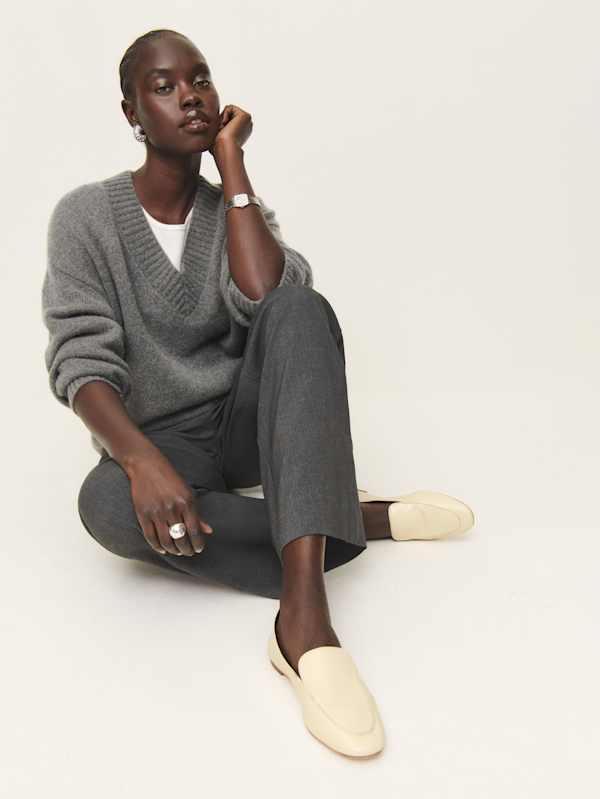 Mocassins souples Kat - Cuir chou à la crème