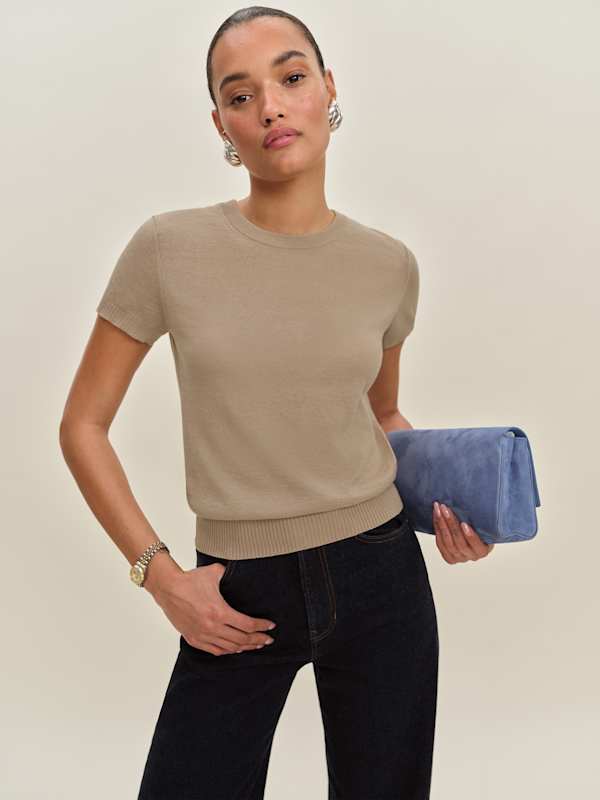 Aviva Linen Cotton Crew - Pita