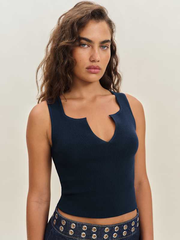 Débardeur en coton Rylie - Bleu marine