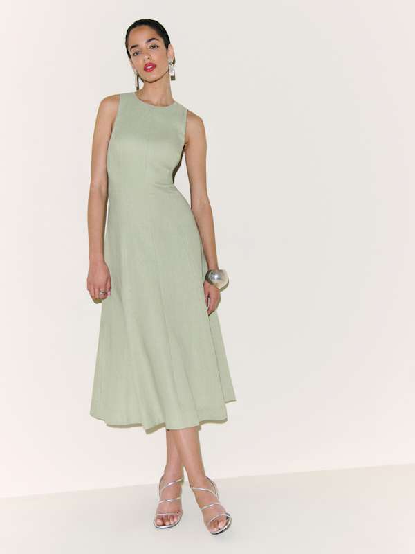 Robe en lin Davin - Salvia